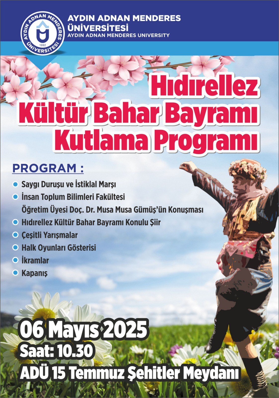 HIDIRELLEZ KÜLTÜR VE BAHAR BAYRAMI AYDIN’DA KUTLANACAK