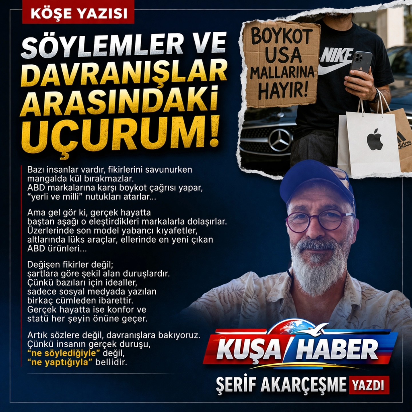 ŞERİF AKARÇEŞME: “SÖYLEMLER VE DAVRANIŞLAR ARASINDAKİ UÇURUM”