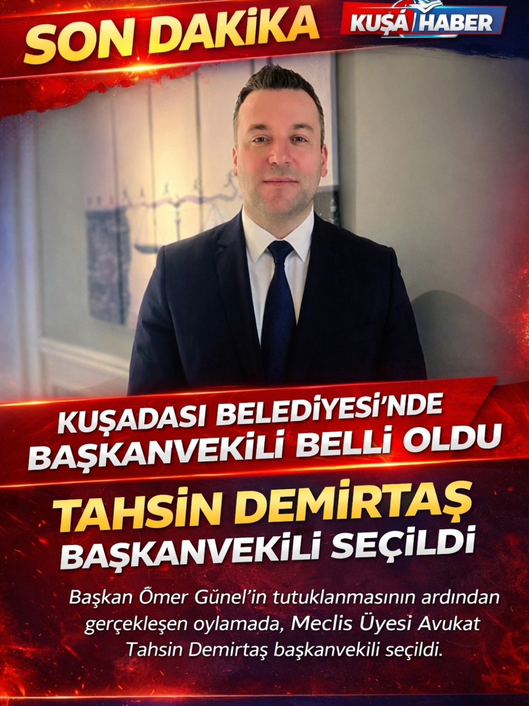 KUŞADASI BELEDİYESİ’NDE BAŞKAN VEKİLİ BELLİ OLDU