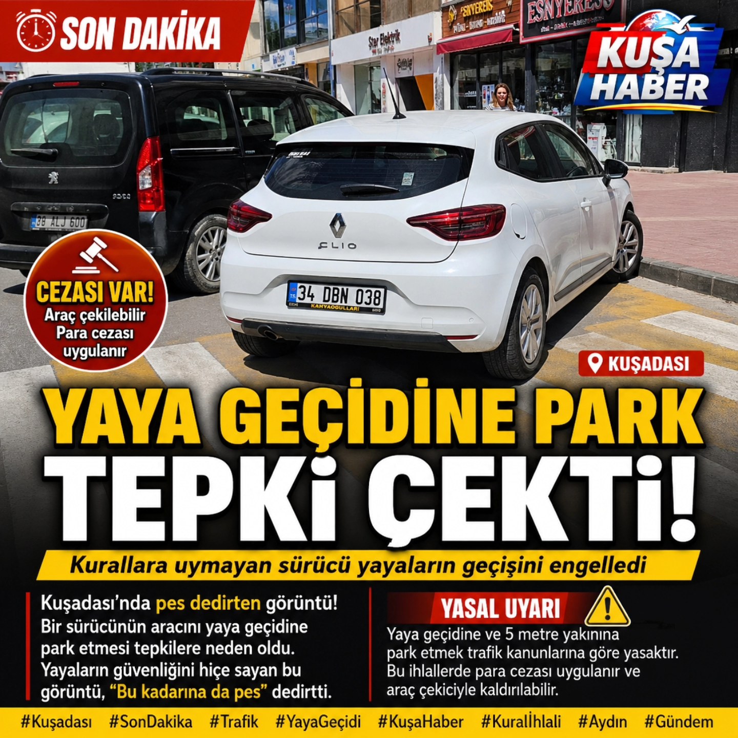 YAYA GEÇİDİNE PARK TEPKİ ÇEKTİ!
