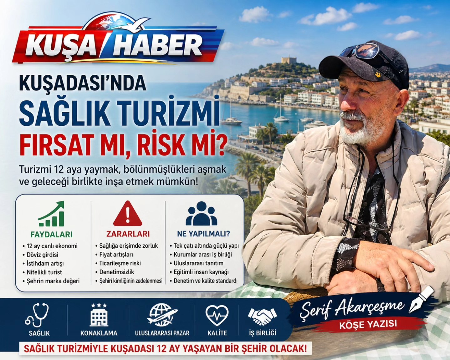 ŞERİF AKARÇEŞME: KUŞADASI’NDA SAĞLIK TURİZMİ – FIRSAT MI, RİSK Mİ?