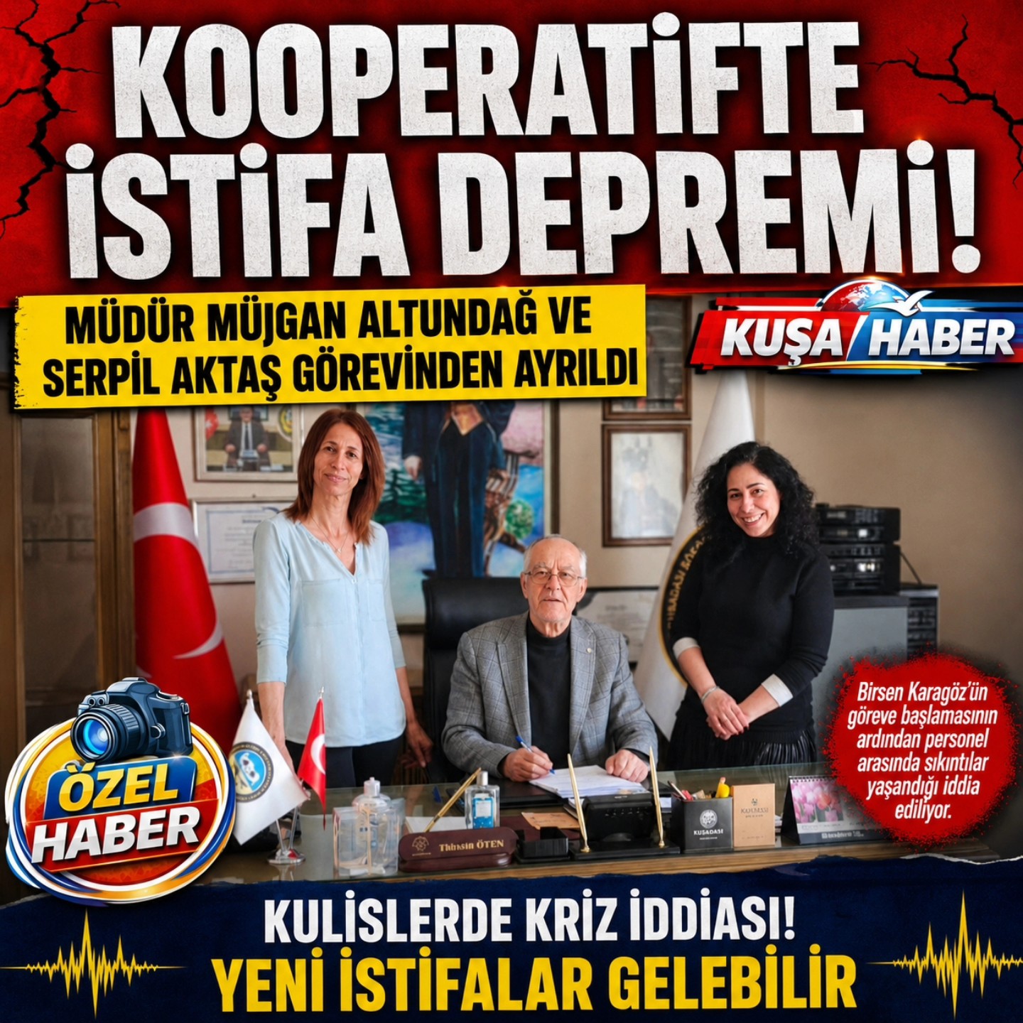 KUŞADASI’NDA KOOPERATİFTE İSTİFA DEPREMİ!