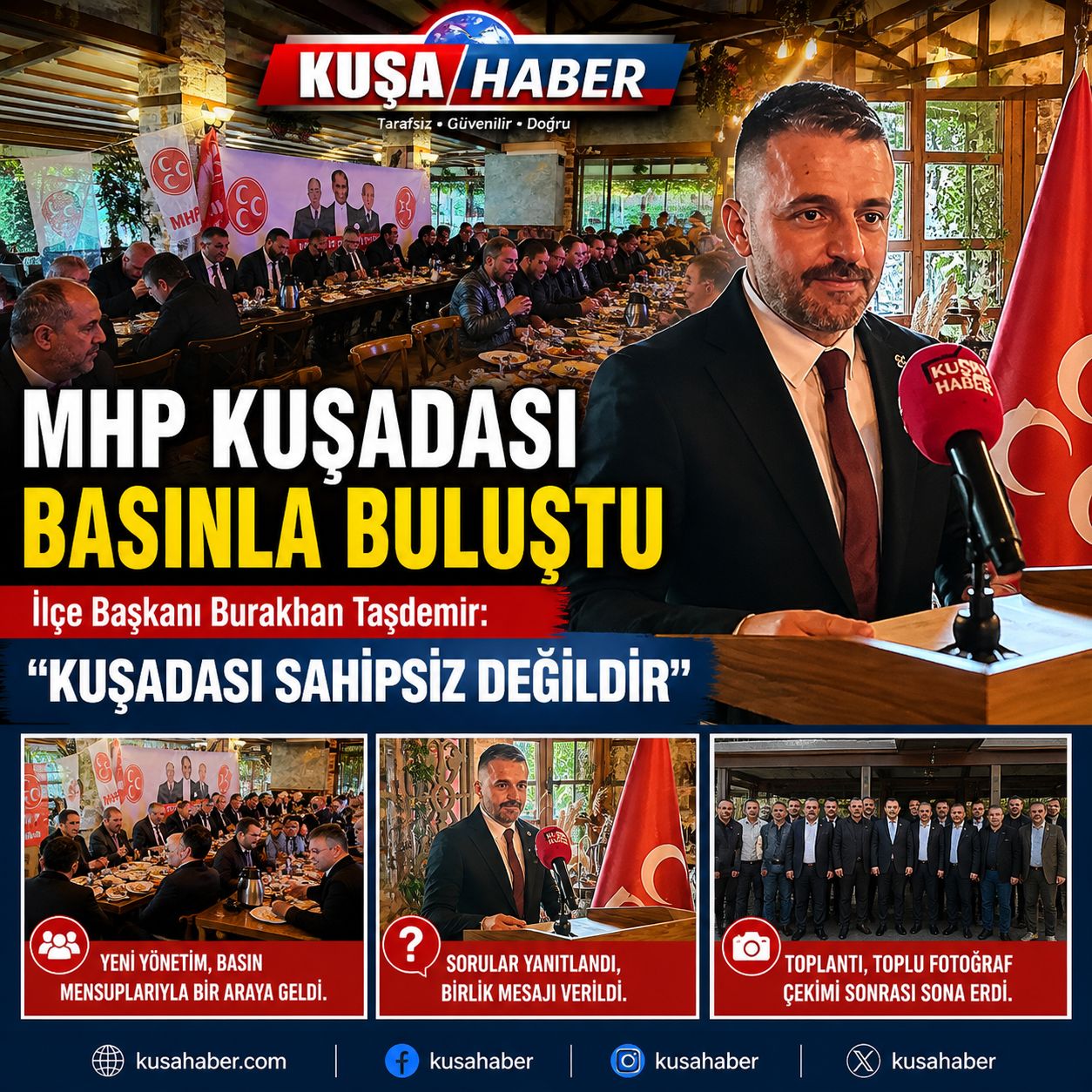 MHP KUŞADASI İLÇE YÖNETİMİ BASINLA BULUŞTU