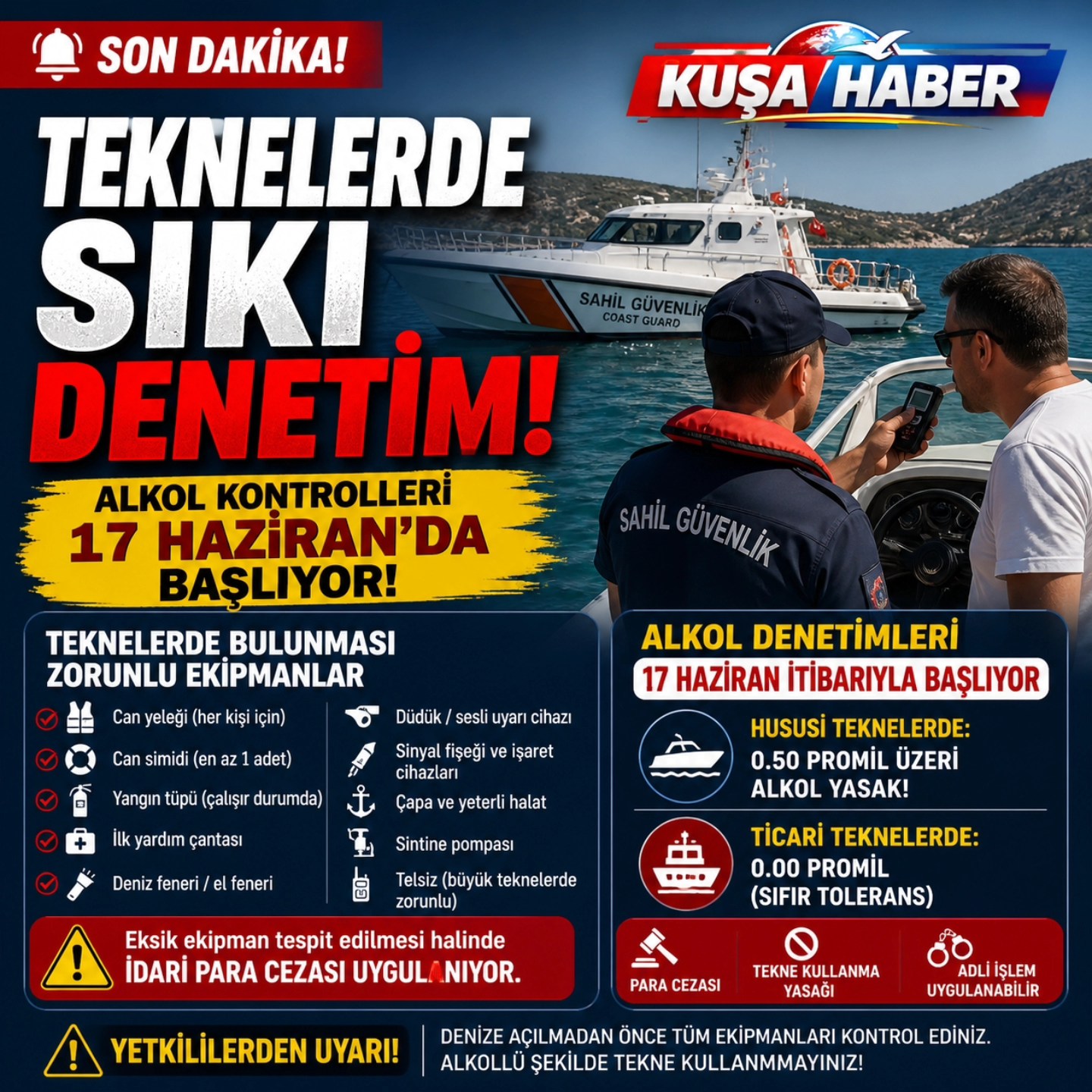 TEKNELERDE SIKI DENETİM! EKSİK MALZEME VE ALKOLE GEÇİT YOK
