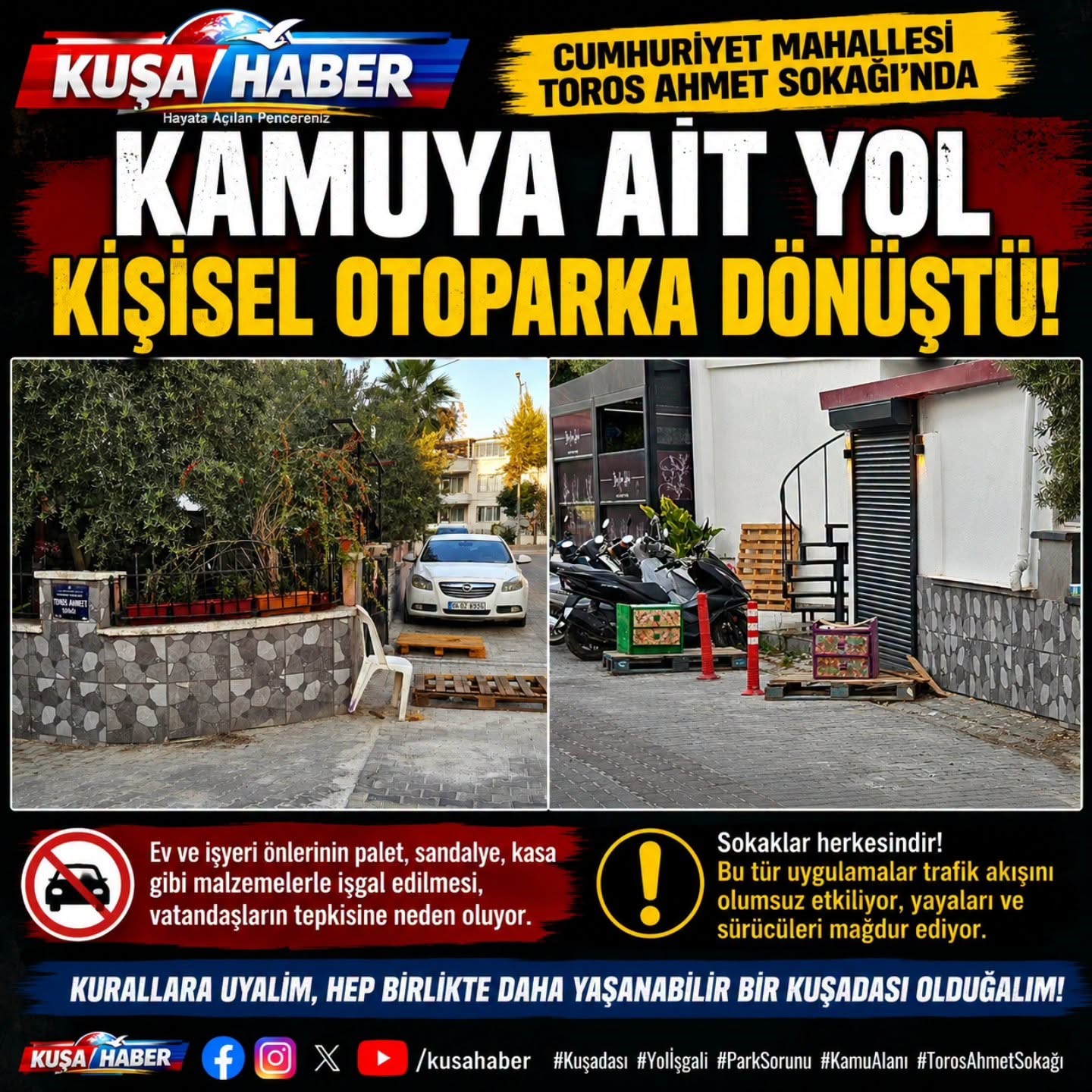 ARAÇLA YOL İŞGALİ VATANDAŞLARI ÇİLEDEN ÇIKARDI