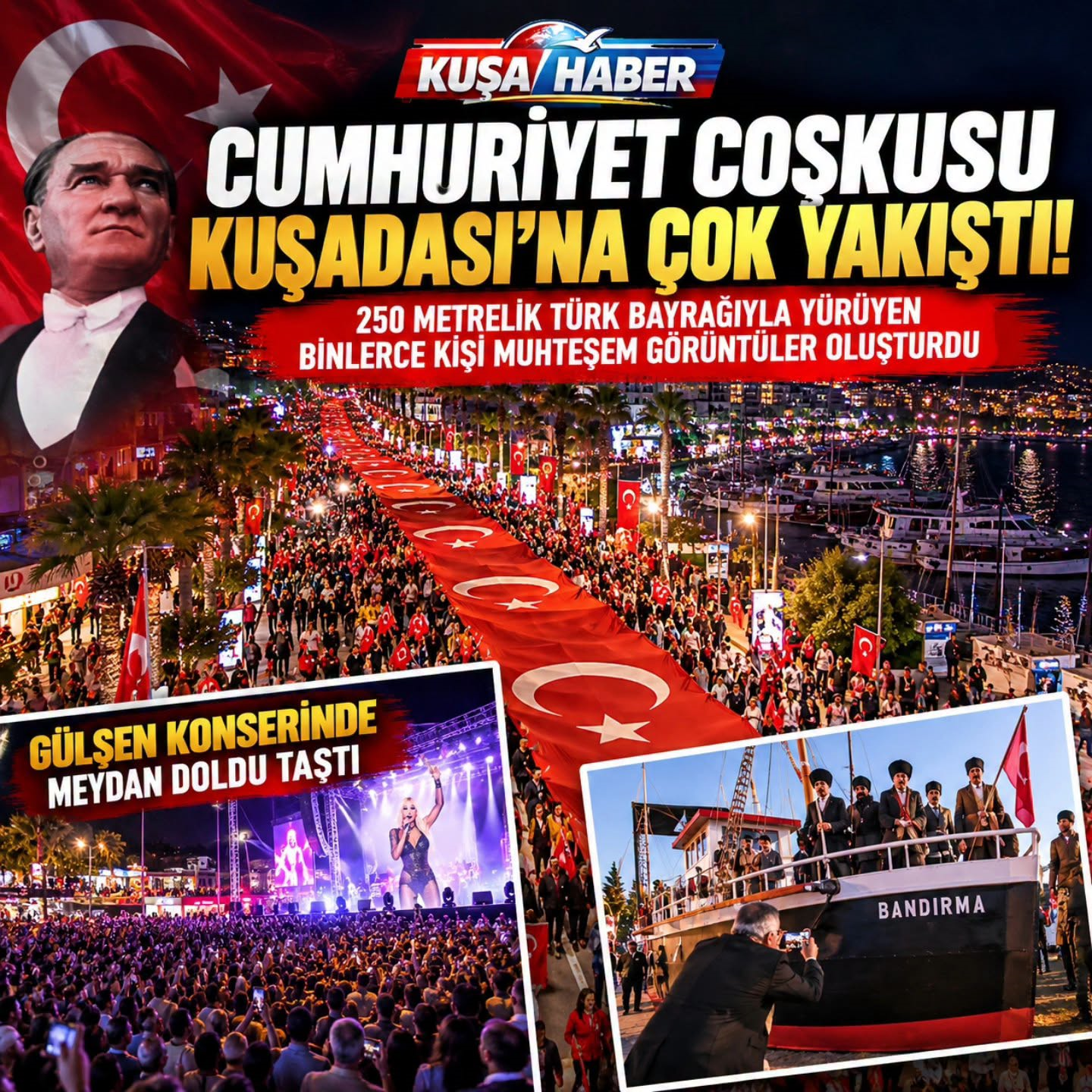 CUMHURİYET COŞKUSU KUŞADASI’NA ÇOK YAKIŞTI!